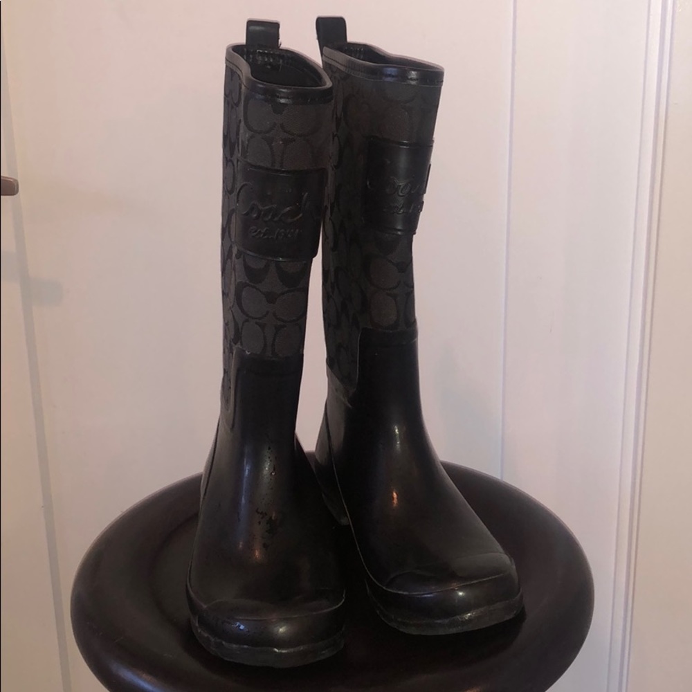 Coach Rain Boots - Black